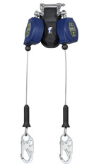FallTech 8' FT-X EdgeCore Class 2  LE Cable Leading Edge Personal SRL, Twin-leg with Steel Snap Hooks | MFG # 82808TP1