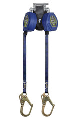 FallTech 8' FT-X™ EdgeCore™ Class 2 Leading Edge Personal SRL, Twin-leg with Steel Mini Rebar Hooks | MFG # 84108TP0