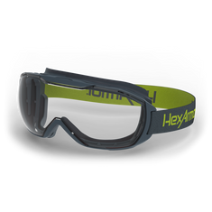Hexarmor MX500 Safety Goggle, Clear Lens with TruShield Coating, Cloth Strap, Mfg# 12-12001-02