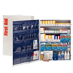First Aid Only 200 Person Industrial 5 Shelf First Aid Metal Cabinet With Medications, ANSI Compliant