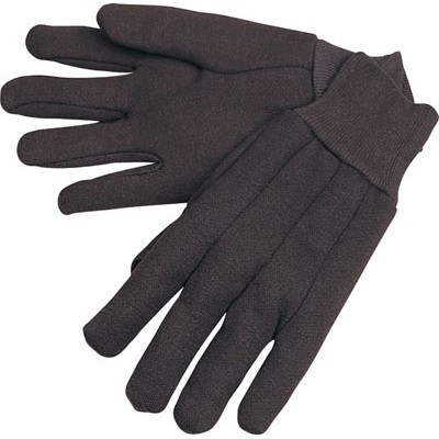 Durawear Brown Jersey Work Gloves, Knit Wrist, 9 oz, Sold 12 pr/pkg | Mfg 15-5003