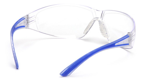 Pyramex Safety Cortez Safety Glasses, Clear Lens with Blue