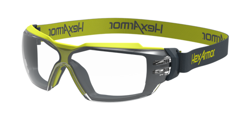 Hexarmor MX350 Safety Eyewear, Clear Lens with TruShield S Coating, Cloth Strap, Mfg# 11-23001-04