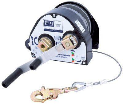 3M DBI Sala 8518560 Digital Winch with 60 ft. of Galvanized Steel Cable, Swivel Snap Hook, Mounting Bracket, Carrying Bag