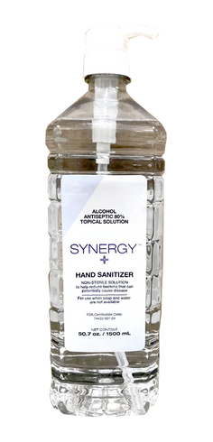 Superior Glove Synergy Hand Sanitizer,  80% Alcohol Antiseptic, 50.7 fl. oz. / 1500 mL, Pump Top