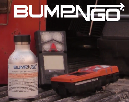 Industrial Scientific Bump-N-Go Test Gas, 100 ppm CO, 75 ppm H2S, 15% O2, 50% LEL Methane, Mfg# 18109597, Hazmat