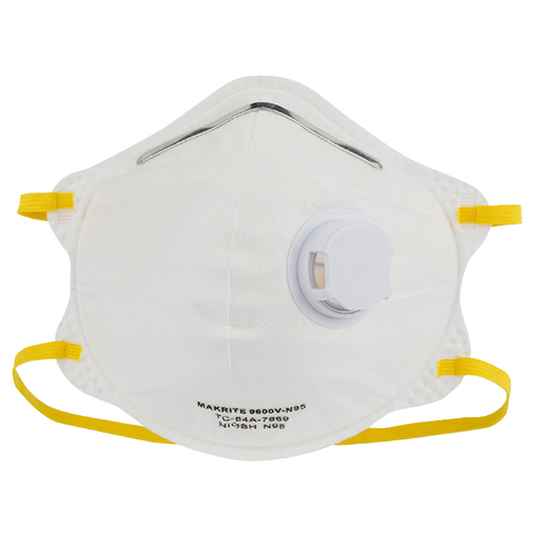 Duramask 1895NHV NIOSH N95 Particulate Respirator With Exhalation Valve, Dual Elastic Strap, Adjustable Nose Bridge, Sold Per Box (10 each/box)