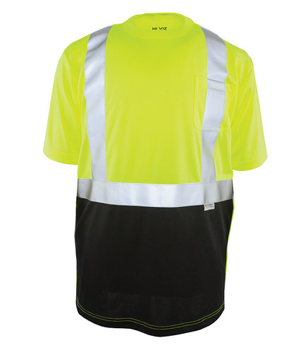 GAME 2201 High-Visibility Class 2 Black Bottom Hi-Vis Yellow, 2" Reflective Tape