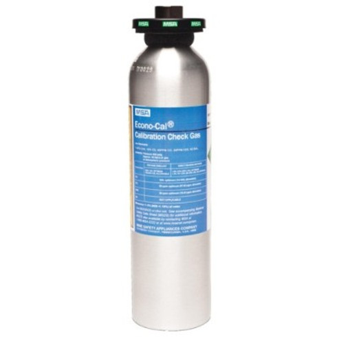 MSA 711070 Econo-Cal 10 ppm SO2 Sulfur Dioxide Calibration Gas, 34 Liter, Includes RFID Collar for GX2 Smart Cylinder Holder, Hazmat