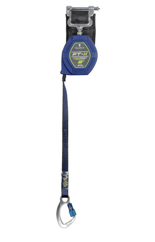 FallTech 8' FT-X™ EdgeCore™ Class 2 Leading Edge Personal SRL-P, Single-leg with Aluminum CE Carabiner | MFG # 84108SP6