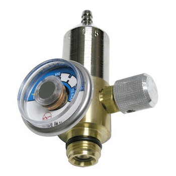 RKI 0.5LPM Regulator with Gauge and Knob, C10 Male Threaded | Mfg # 81-1051RK