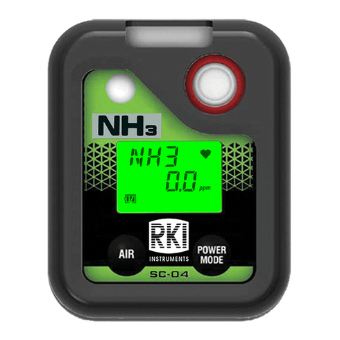RKI SC-04 NH3 Ammonia Single Gas Personal Gas Detector, 0-400 ppm, Mfg# 73-0077