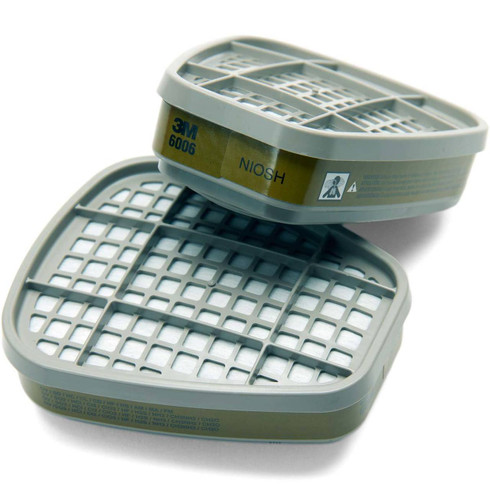 3M 6006 Multi-Gas/Vapor Respirator Cartridge, 1 pair/pkg, Mfg# 6006