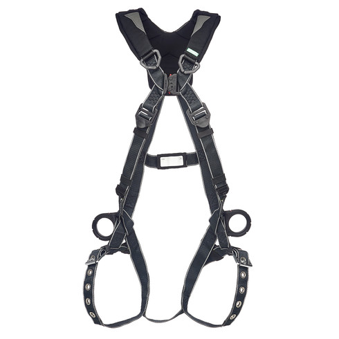 MSA V-Fit Arc-Flash Full Body Harness, Back & Hip D-Rings, Tongue Buckle Leg Straps