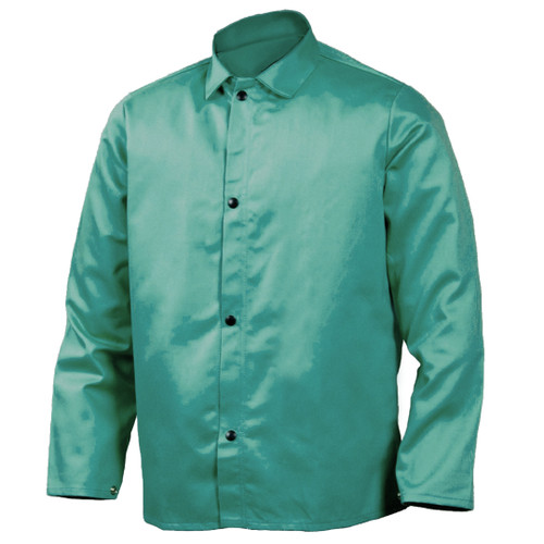 Small Tillman 6230 30/" 9 oz Green FR Cotton Welding Jacket