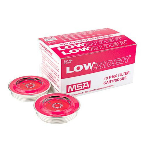 MSA 815177 Comfo Respirator Cartridges, P100, Heavy-Duty, Low