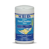 ITW Pro Brands SCRUBS Hand Sanitizer Wipes, 16 oz, Lemon Scent, Dispenser Top, 120 wipes per bucket, SKU 92991