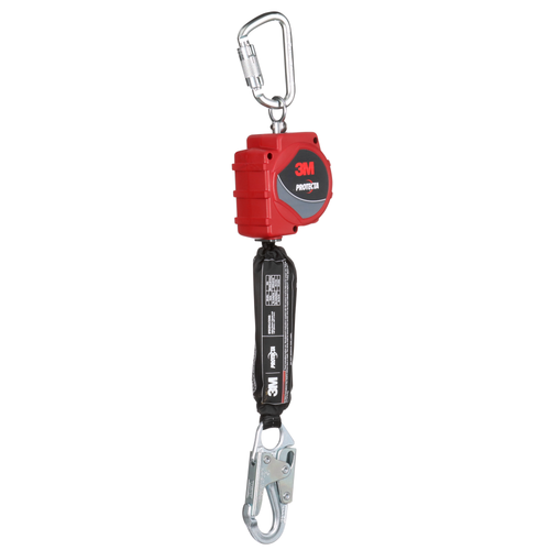 3M Protecta Rebel 3100513 11 ft Web Self-Retracting Lifeline (SRL) with Steel Snap Hook and Anchorage Carabiner