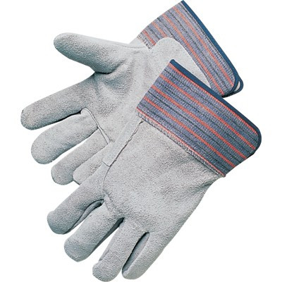 Durawear Full Leather Work Glove, Grey Split Leather, 2.5