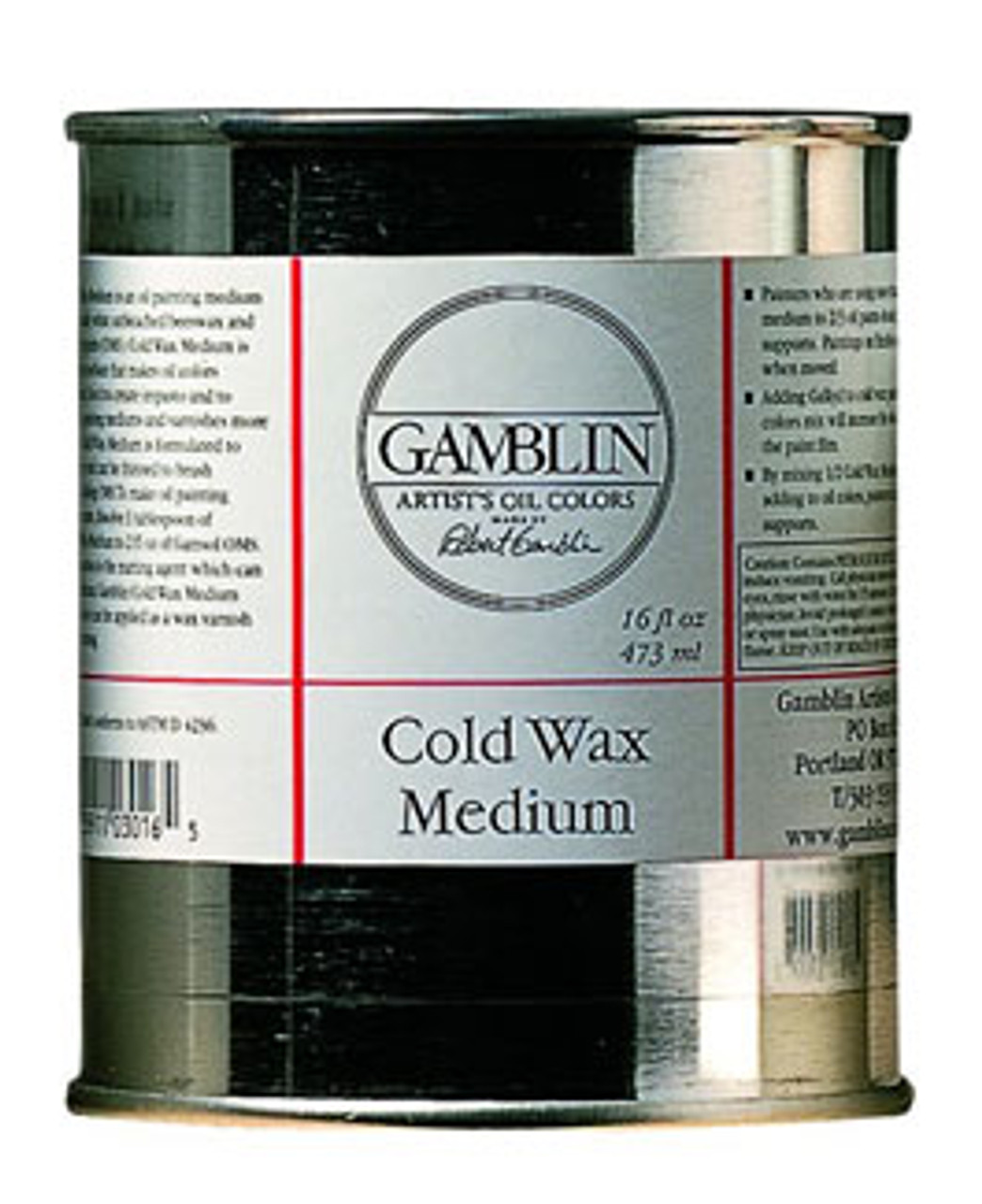Gamblin Cold Wax Medium, 16 oz - Upwards Art Studio