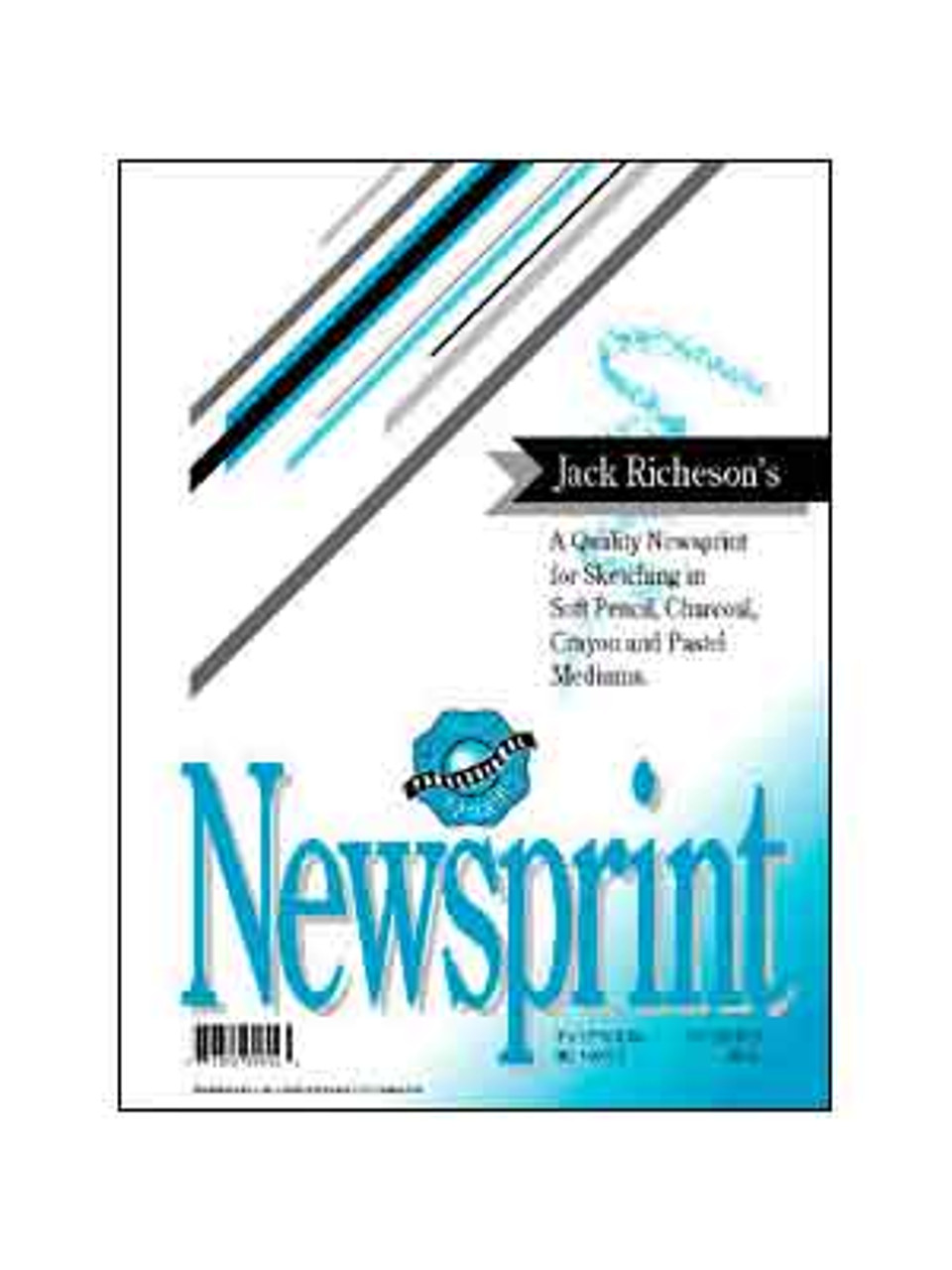 Jack Richeson Rough Newsprint Paper Pad, 100 Sheets, 18X24, Grey 