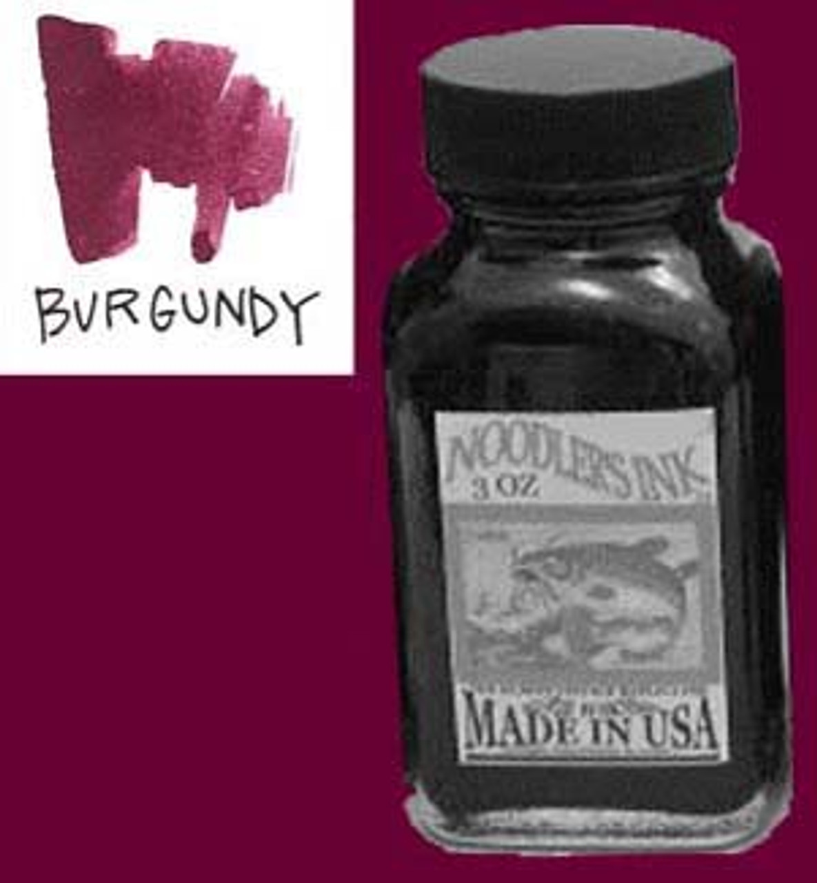 Noodlers Ink 3oz Burgundy - Wet Paint Artists' Materials and Framing