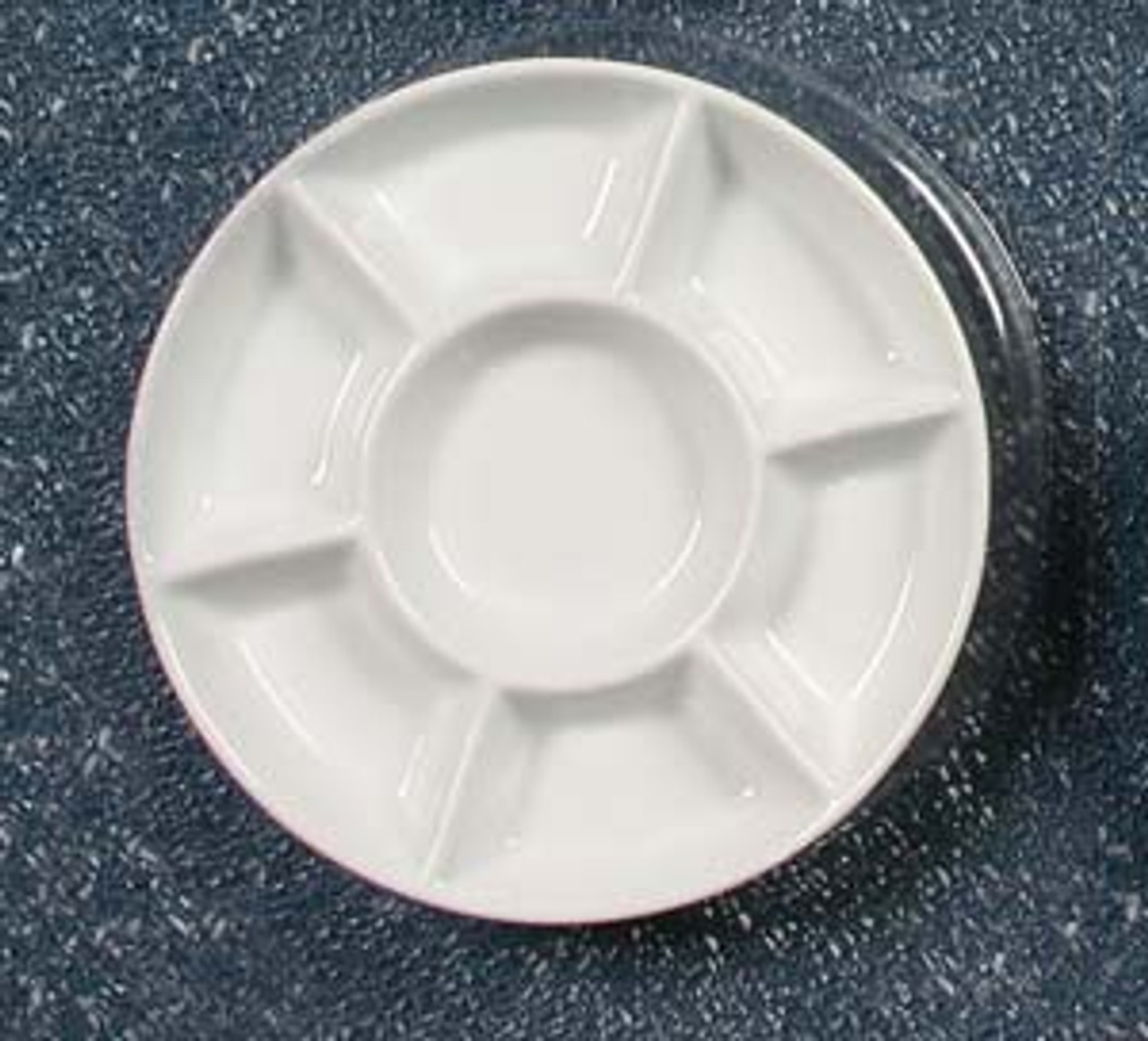 Jack Richeson 7 Well Round Porcelain Palette with Plastic Cover