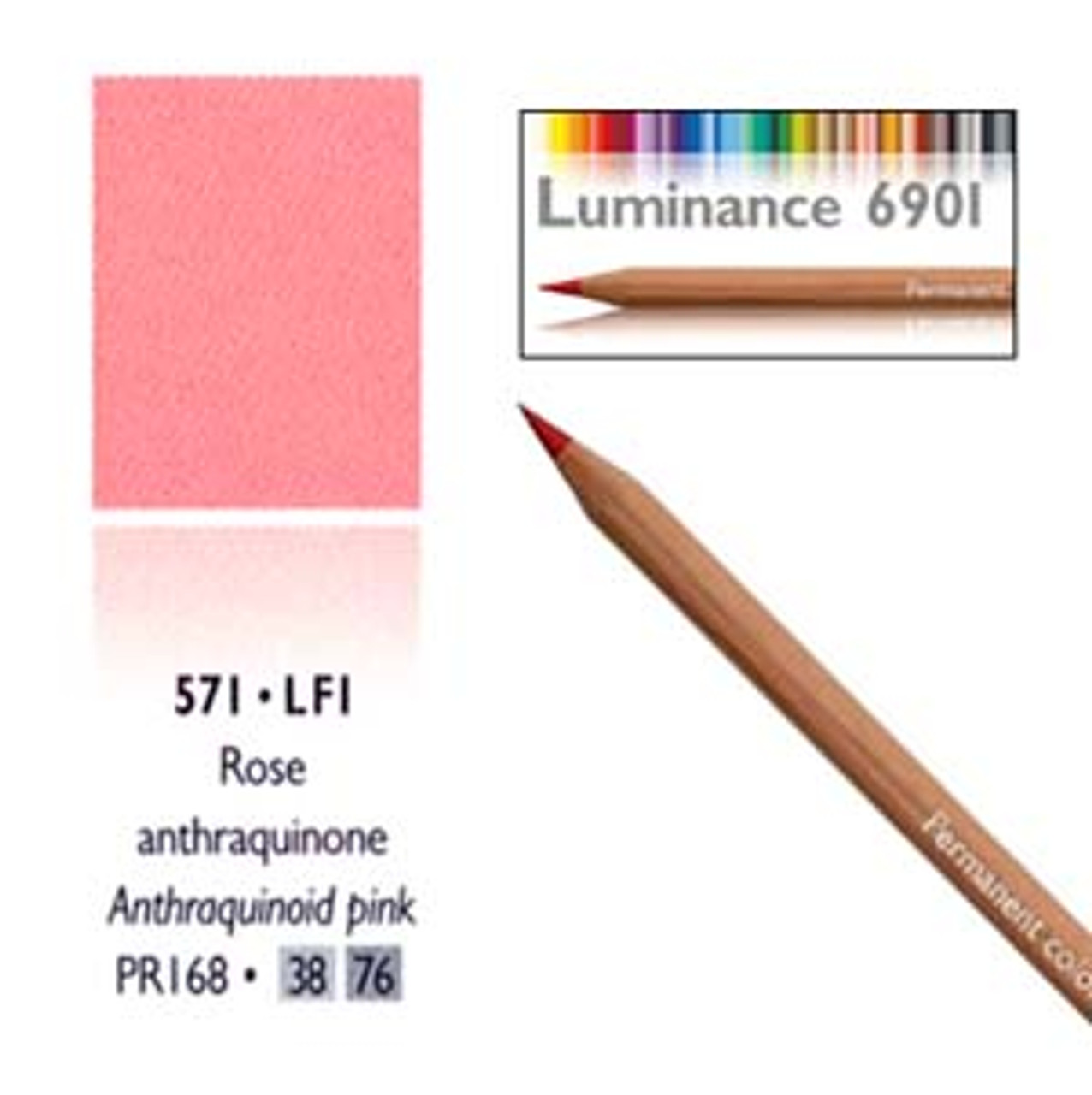 Caran d'Ache Luminance 6901 Colored Pencil 571-Anthraquinoid Pink