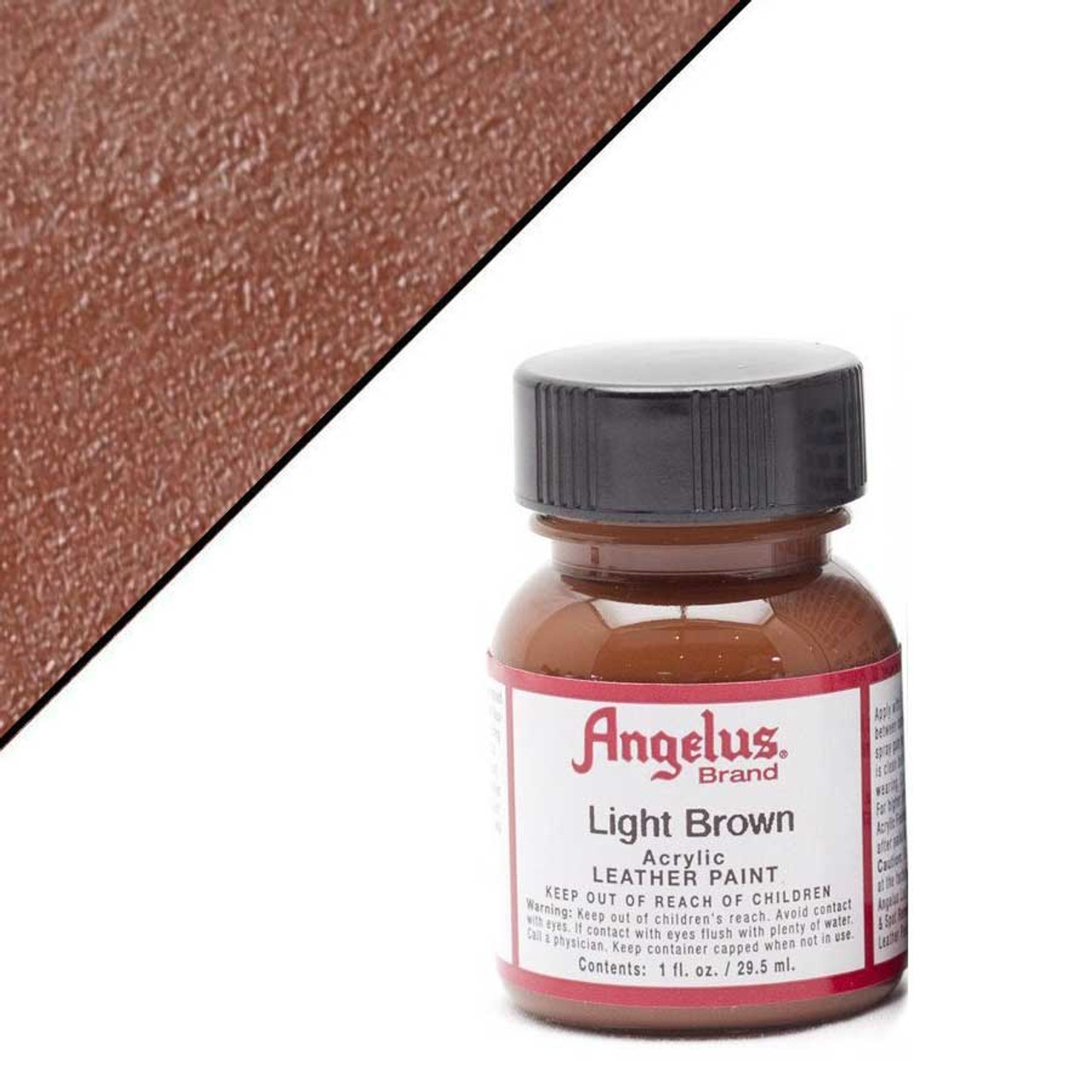 Angelus Acrylic Leather Paint - Light Brown, 1 oz