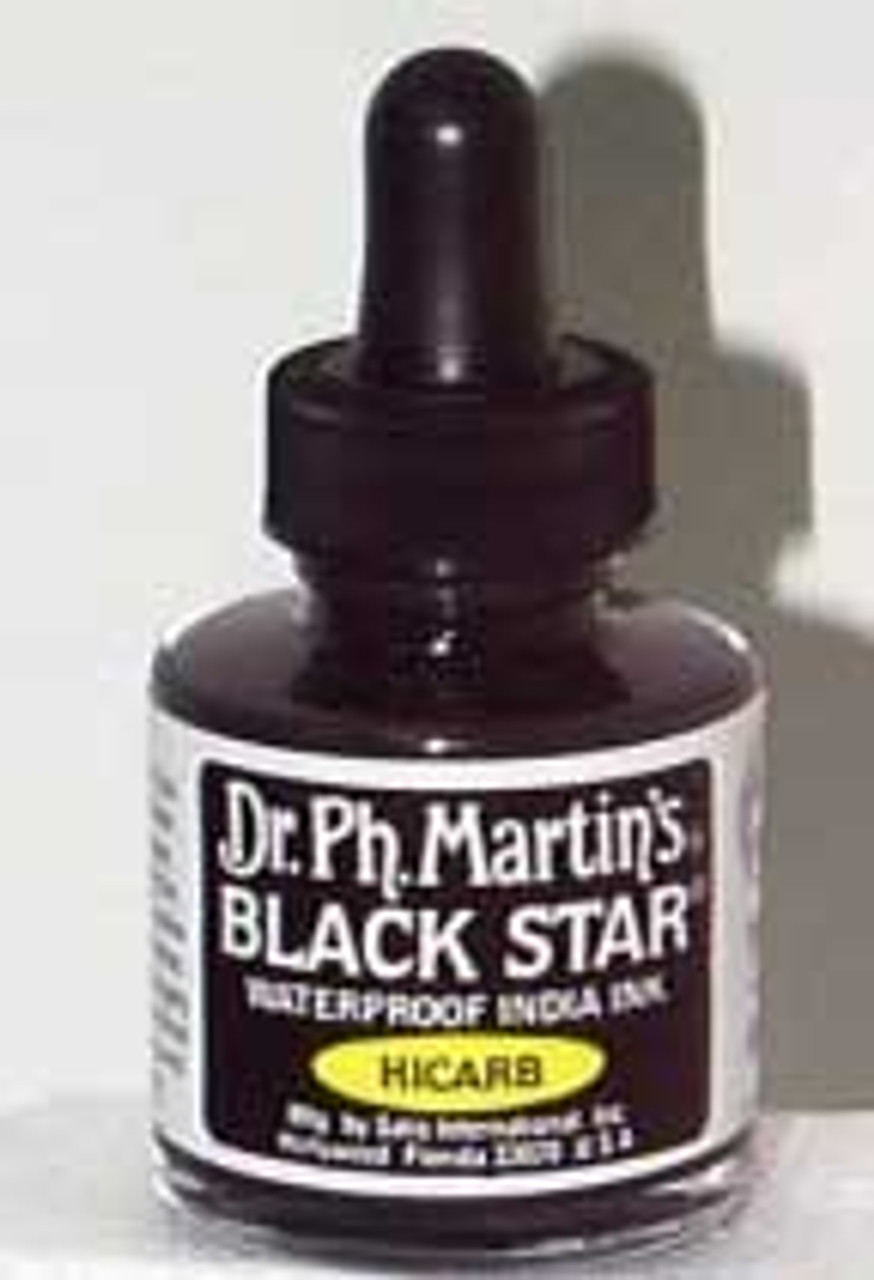Dr. Ph. Martin Black Star Hi-Carb W/P Ink - Wet Paint Artists' Materials  and Framing