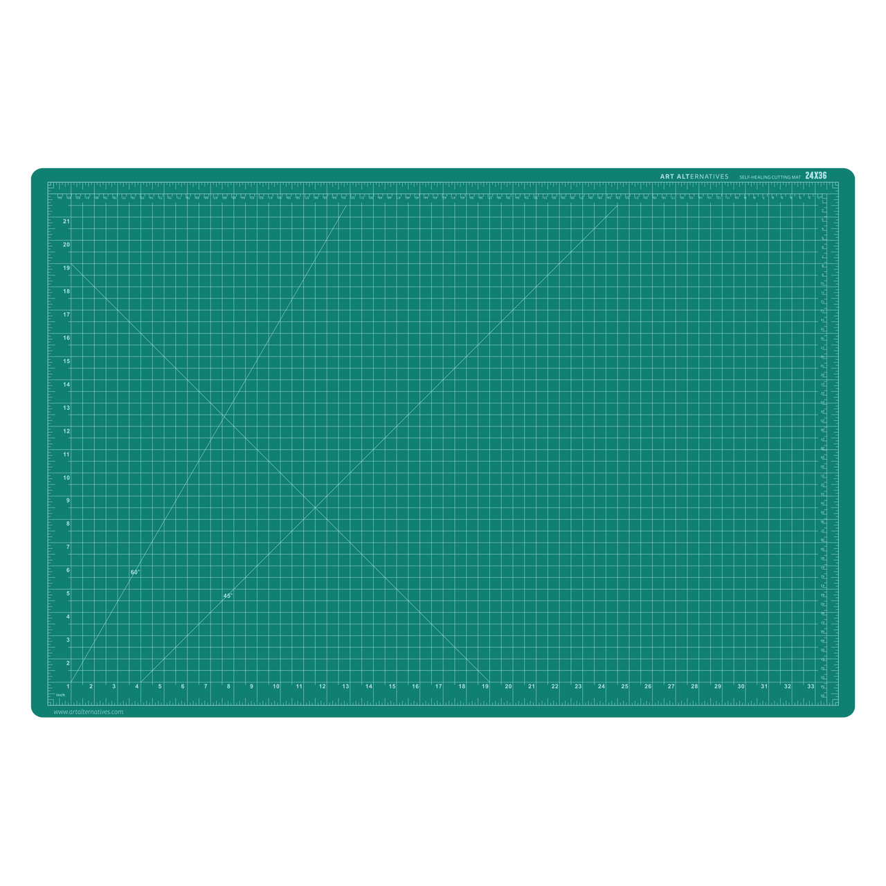 Art Alternatives Self-Healing Cutting Mat 24x36 Black/Green