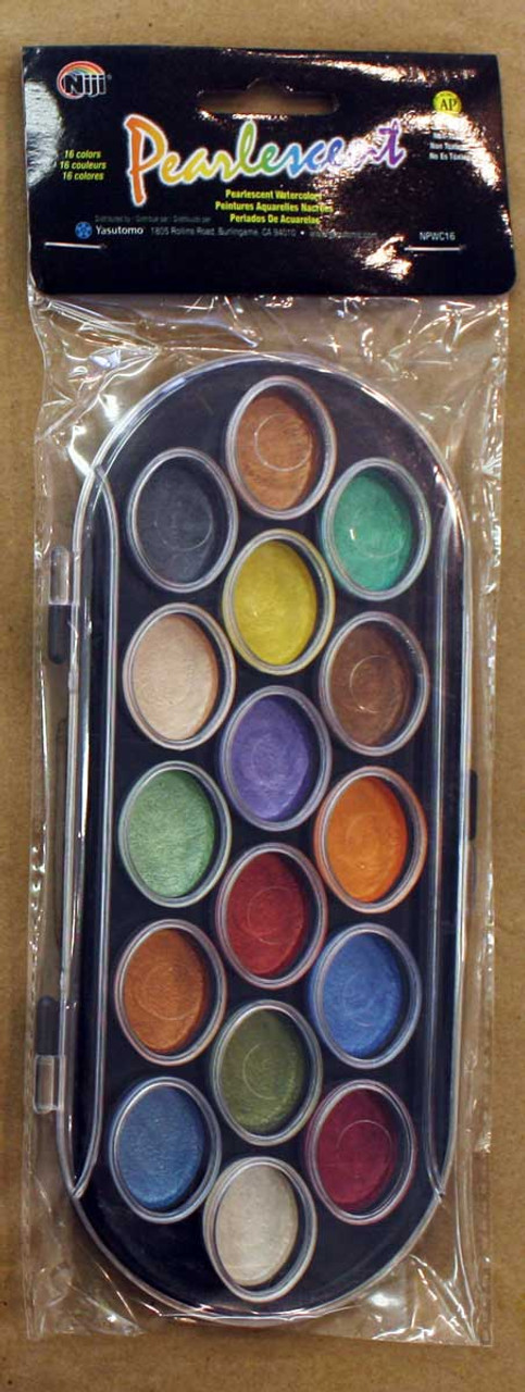 Yasutomo Niji Pearlescent Watercolor Set of 16 - Wet Paint Artists'  Materials and Framing