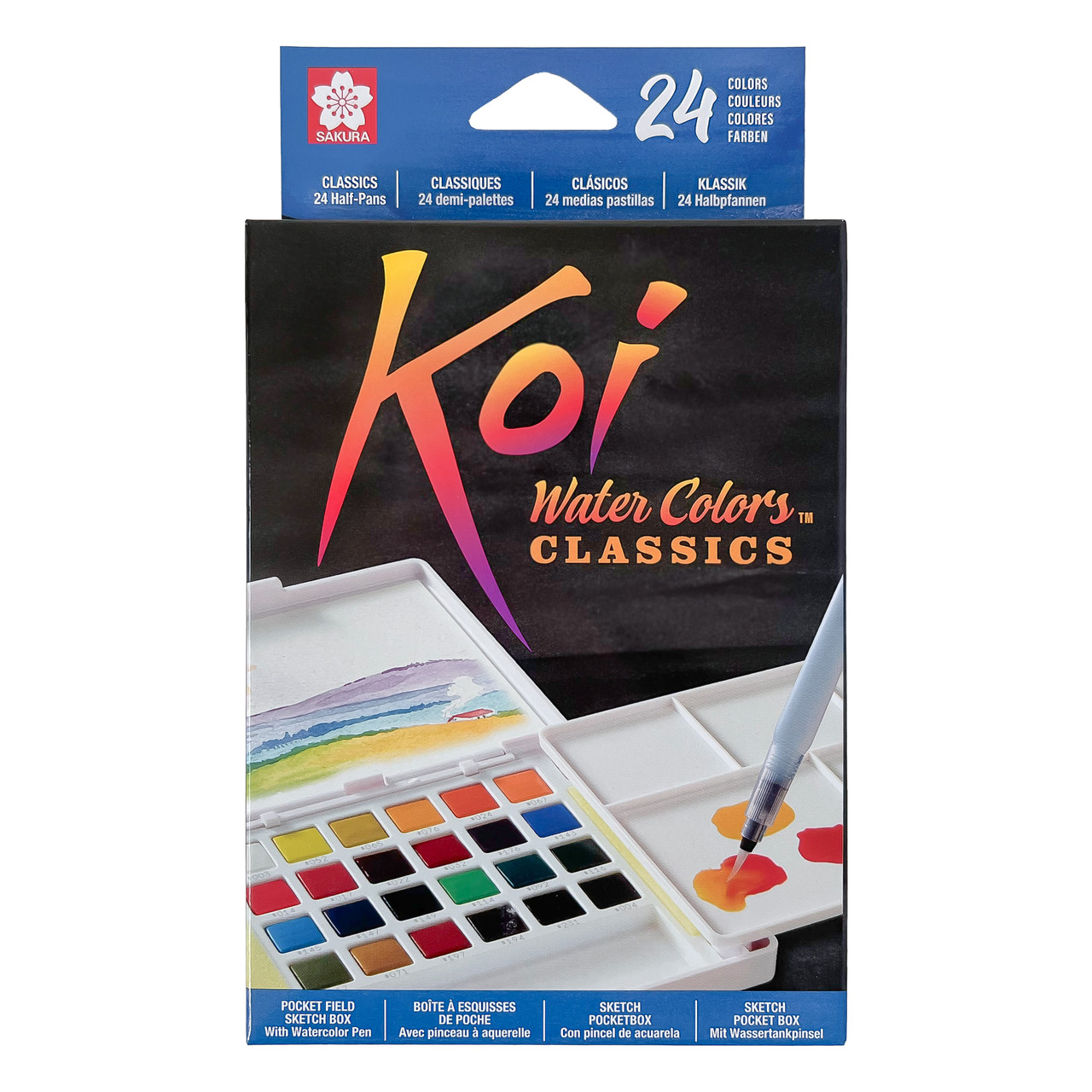 Sakura Koi Pocket Watercolor paint set of 24 Wet Paint1