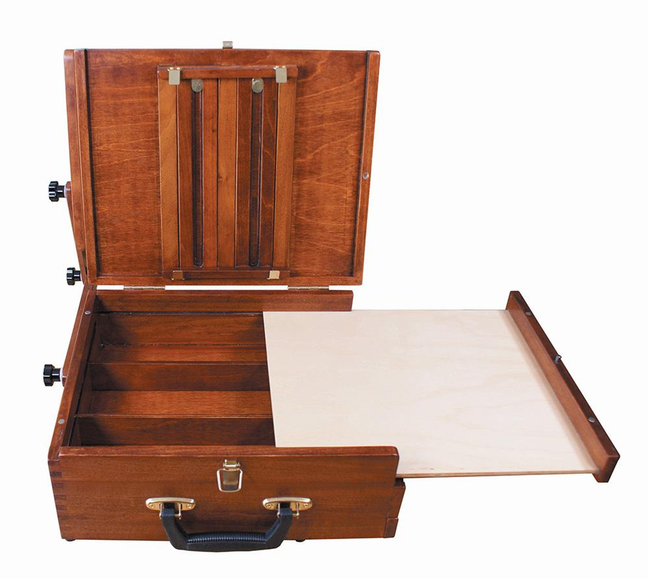 Wooden Briefcase Art Case Artist Travel Box Palette Suitcase Vintage