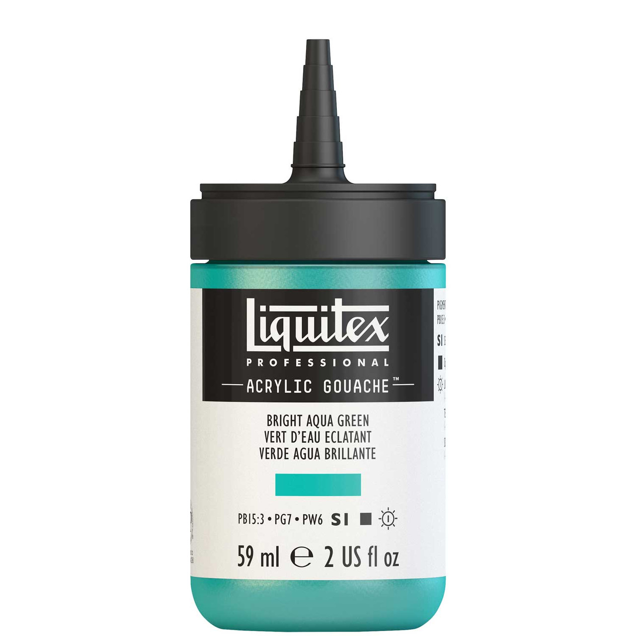 Liquitex Acrylic Gouache 2oz Bottle Bright Aqua Green - Wet Paint