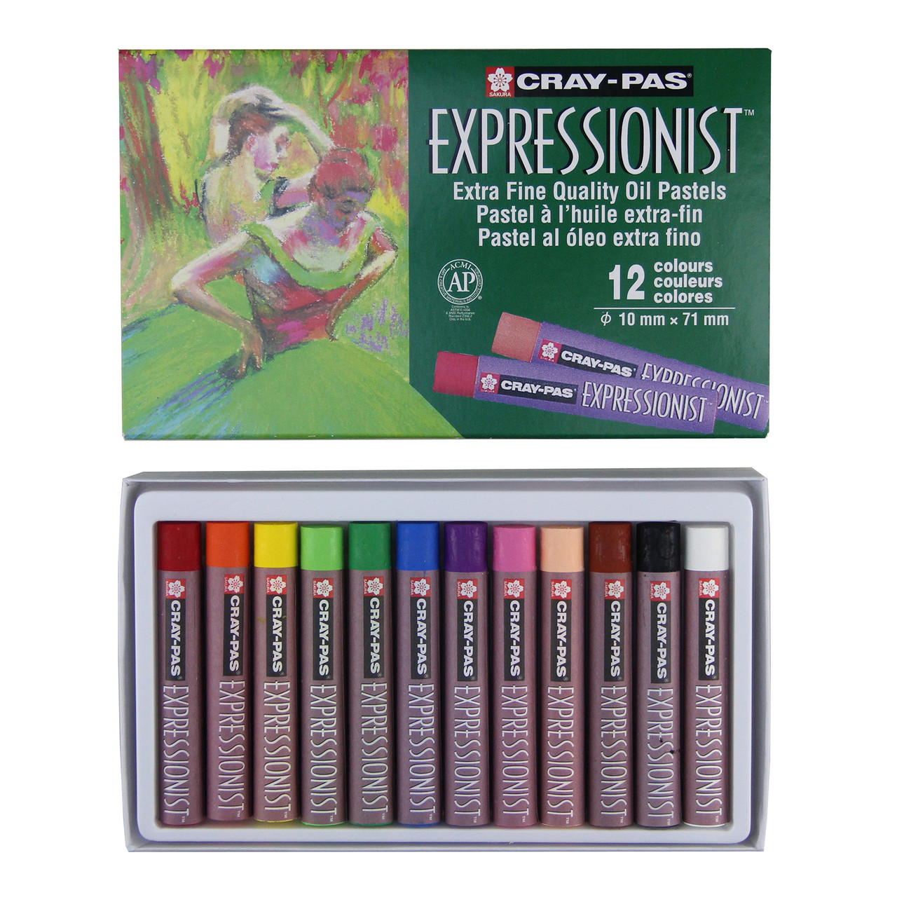 Sakura Cray-Pas Expressionist Oil Pastels Set of 12 - Wet Paint