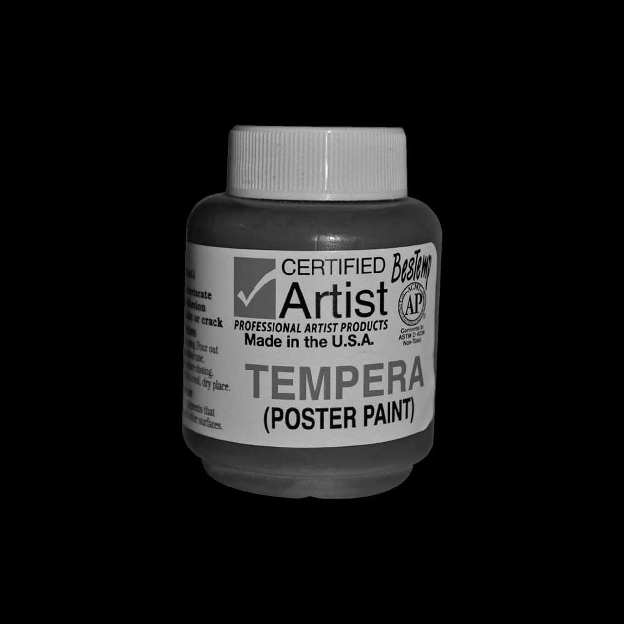 Bestemp Tempera Paint 2oz Black - Wet Paint Artists' Materials and