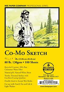 Bee Paper Sketch Pad 820 CoMo 8x10 30sh Wet Paint Artists' Materials