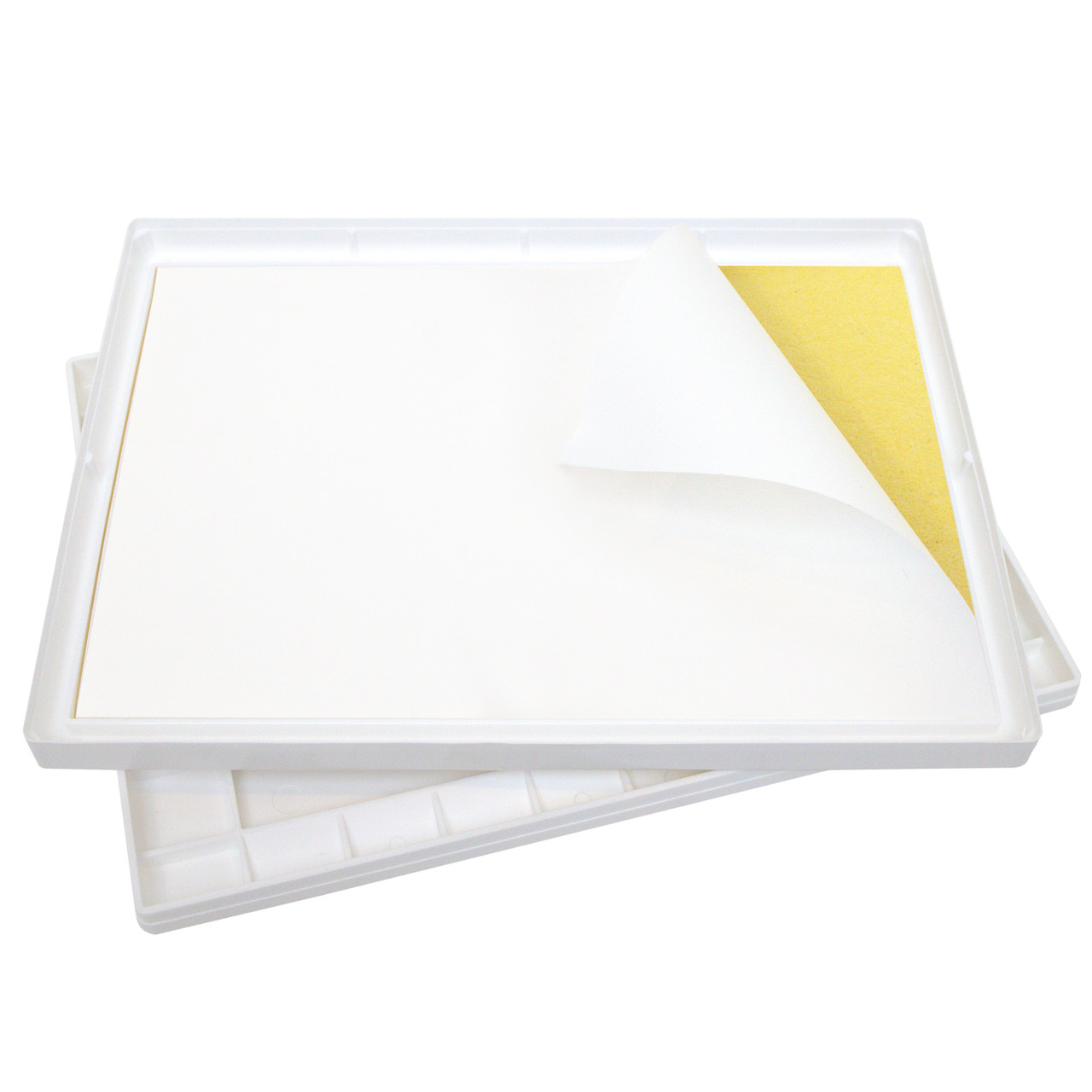 Masterson Sta-Wet - Tavolozza per pittura Super Pro, 29,2 x 39,4 cm, con tavolozza di acquerelli a 32 pozzetti, 30 fogli di carta acrilica Sta-Wet e 3 spugne bagnate, mantiene la vernice