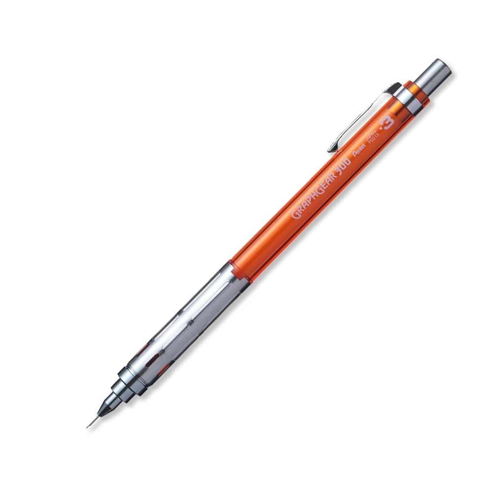 Pentel GraphGear 300 Mechanical Pencil .3mm Orange - Wet Paint