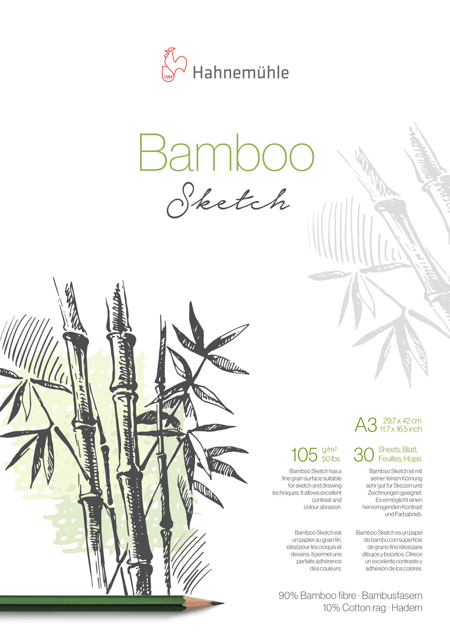 Hahnemuhle Natural Line Bamboo Sketch Pad A3 30 Sheets