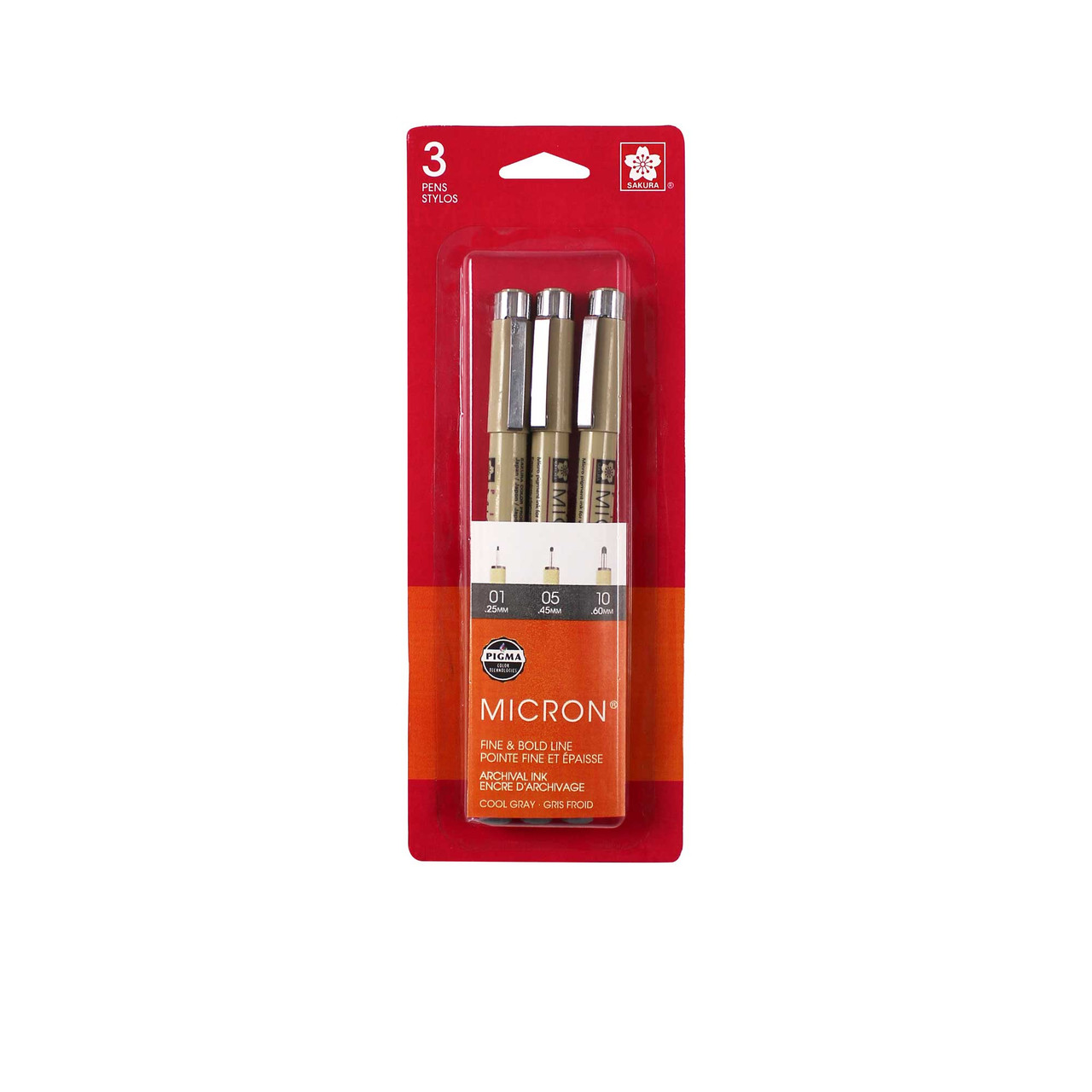 Sakura Pigma Micron Pen Set of 3 Dark Grey - Wet Paint Artists' Materials  and Framing