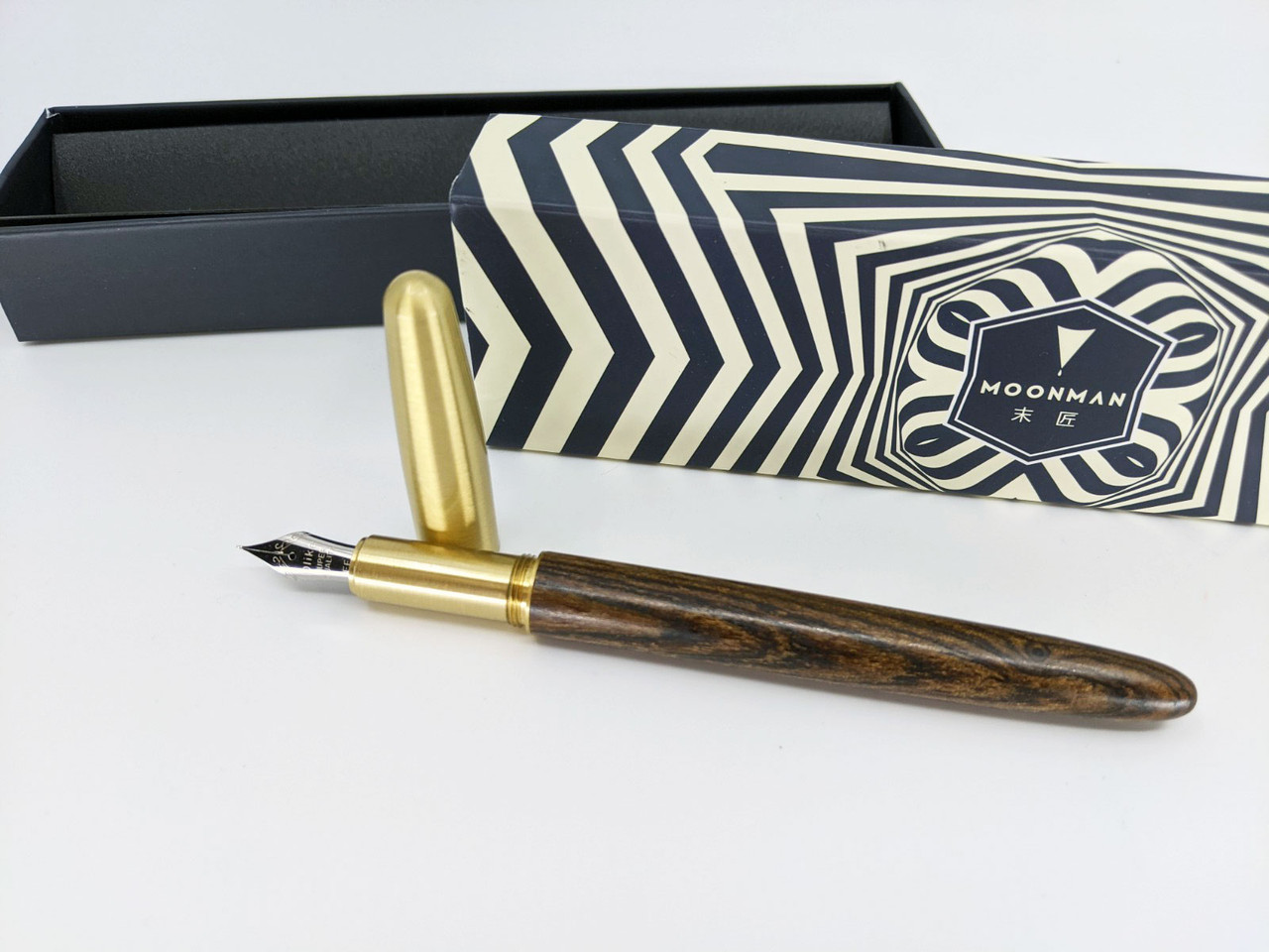 Moonman MAJOHN 万年筆 Majohn (formerly Moonman) Fountain Pen M1 Tiger Texture Wood Fude