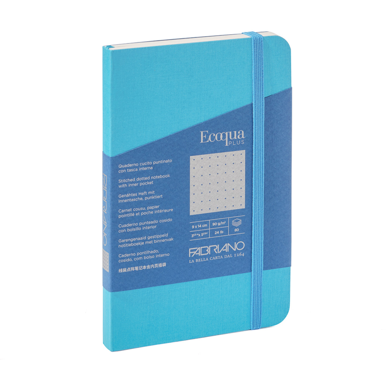 Fabriano Ecoqua Plus Stitch-Bound Notebook 3.5x5.5 Dot Turquoise - Wet  Paint Artists' Materials and Framing