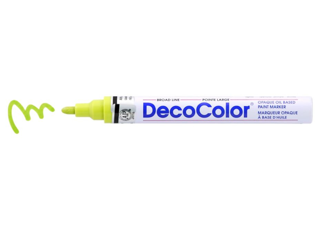 Marvy Uchida DecoColor Paint Marker 6mm Broad Lime Green - Wet Paint  Artists' Materials and Framing