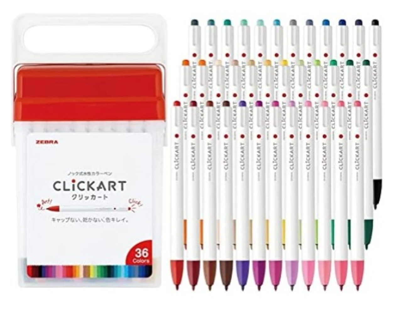 Clickart Retractable Pen Marker - Pastel Palette