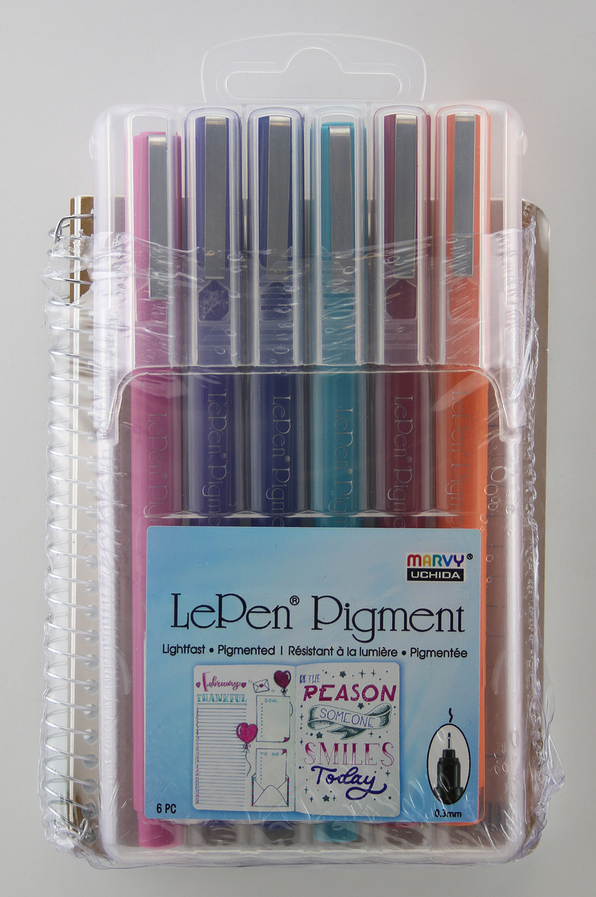 Marvy Uchida Le Pens Multicolor Set, 0.3mm Fine Point Pens, Smudge Proof  Ink