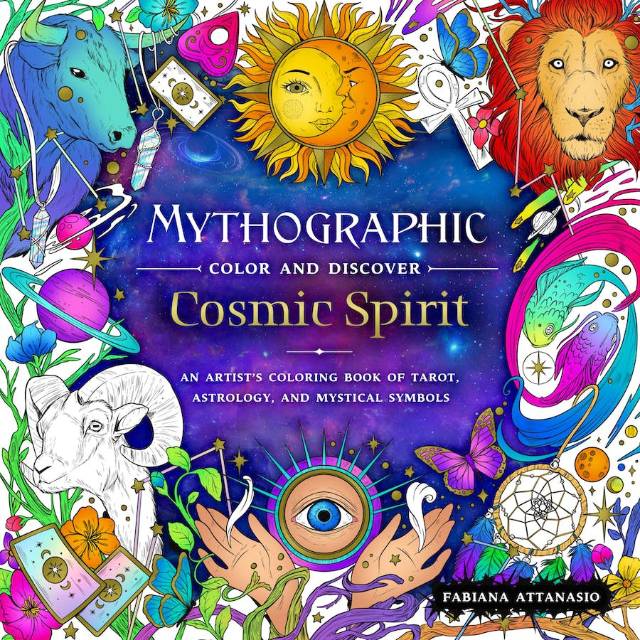 Mythographic Color and Discover: Cosmic Spirit Coloring Book - Wet
