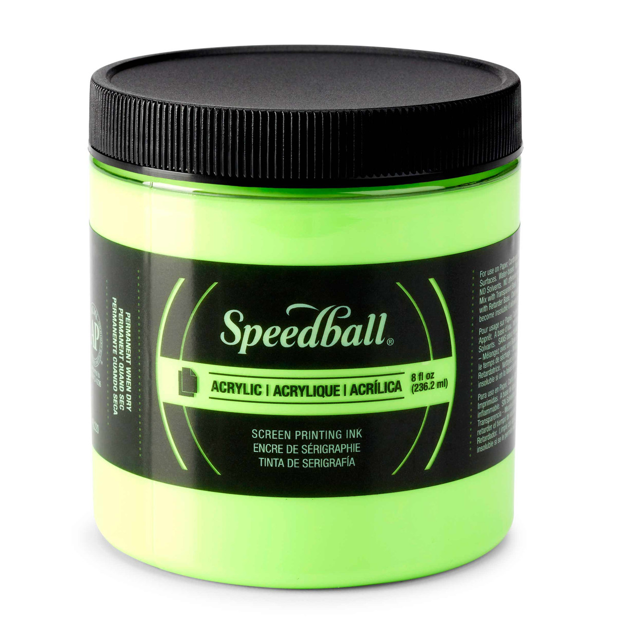 Speedball Acrylic Screen Printing Ink 8oz Fluorescent Lime Green