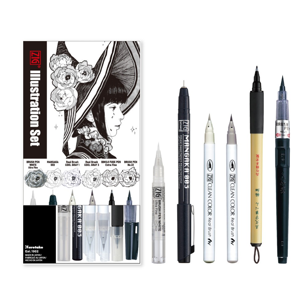 Kuretake ZIG Illustration Marker Set of Wet Paint Artists